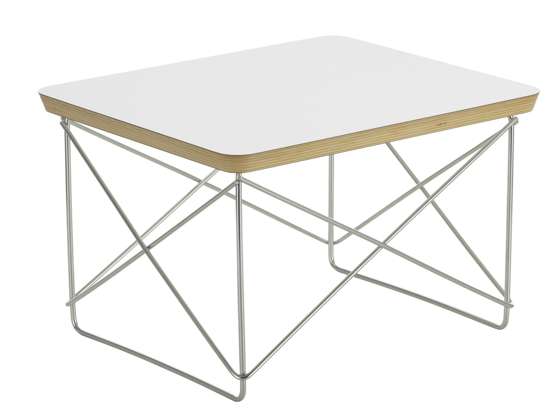 Occasional LTR bijzettafel HPL WIT / ROESTVRIJ STAAL Vitra UNIEKE EXEMPLAREN  