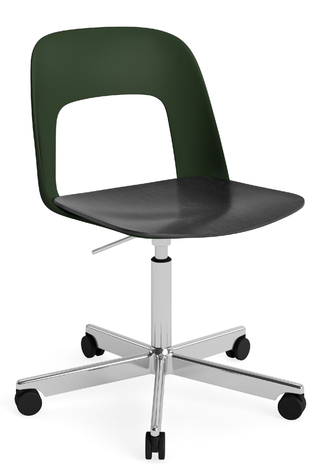 Layout Side Chair 142 stoel met vijfpoot en draaivoet van Hay