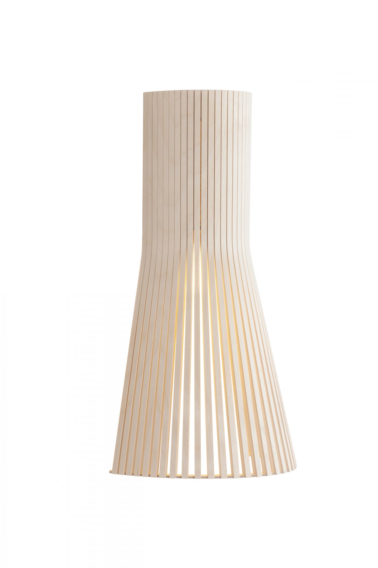Secto Small 4231 Wandleuchte aus hellem Holz, Designlampe für indirekte Beleuchtung im Innenbereich.