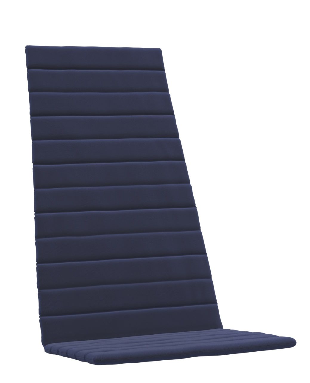 Blaues Between Lines Sitzkissen für Liegestuhl von Skagerak, Outdoor Sitzauflage mit Polsterung.