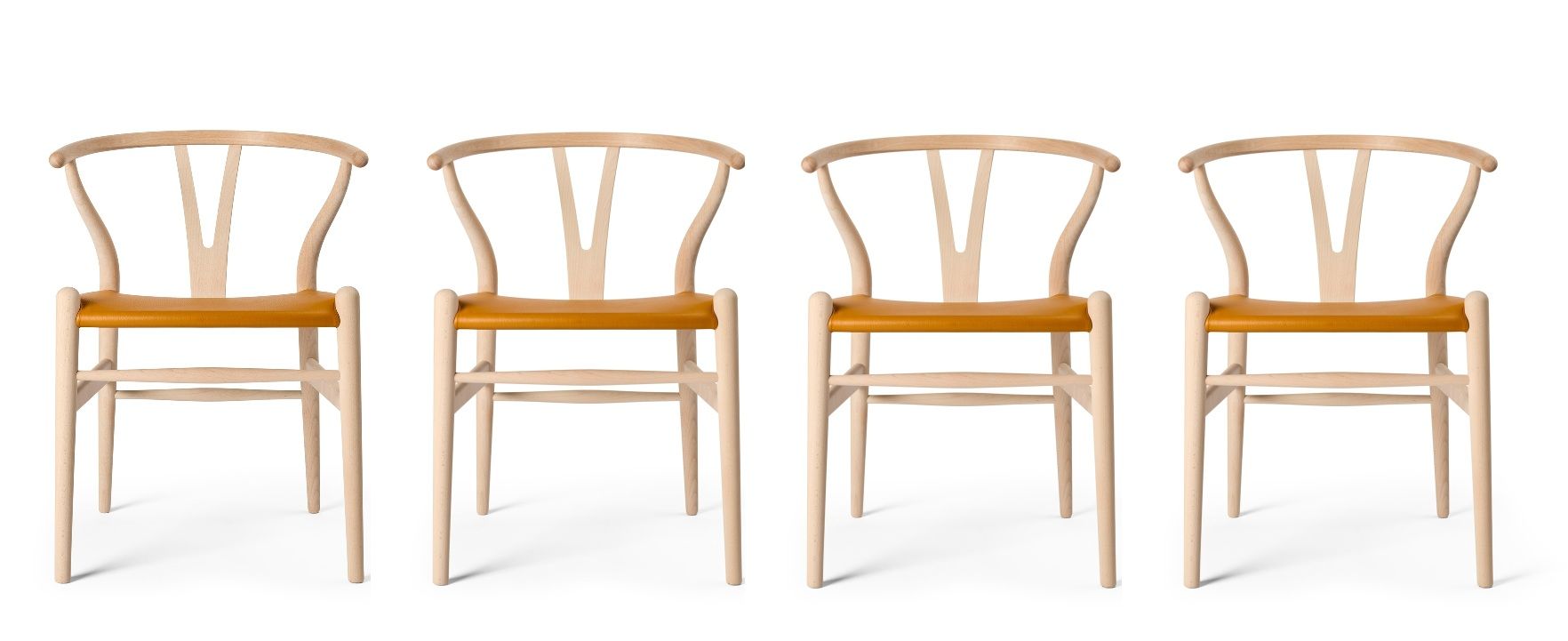 CH24P Wishbone Chair / Y-Chair stoel 4-delige set Carl Hansen & Søn