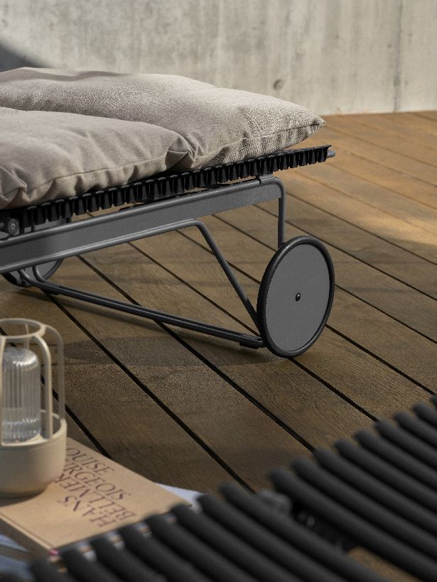 Click verstelbare chaise longue voor buiten Houe
