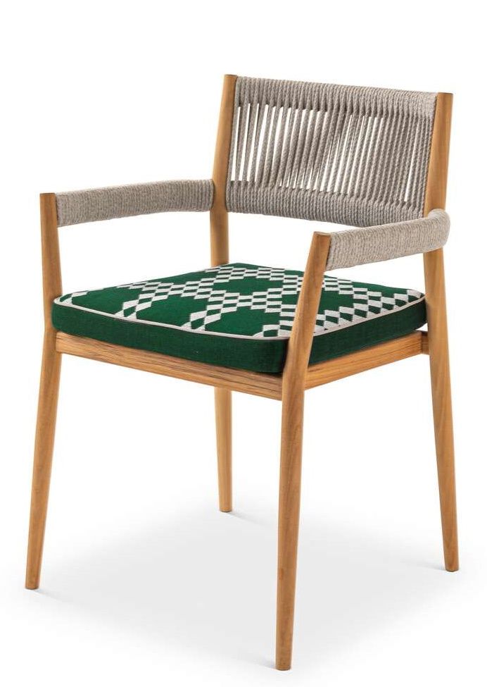 Dine Out Chair stoel met zitkussen Cassina Zaire Verde