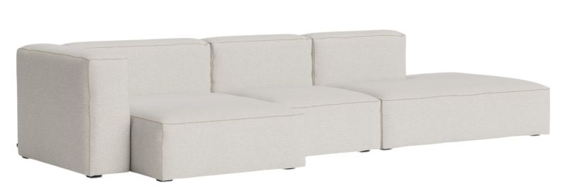 Helles Mags Soft Sofa 3-Sitzer mit Armlehne links von Hay, modernes Design für Wohnzimmer.