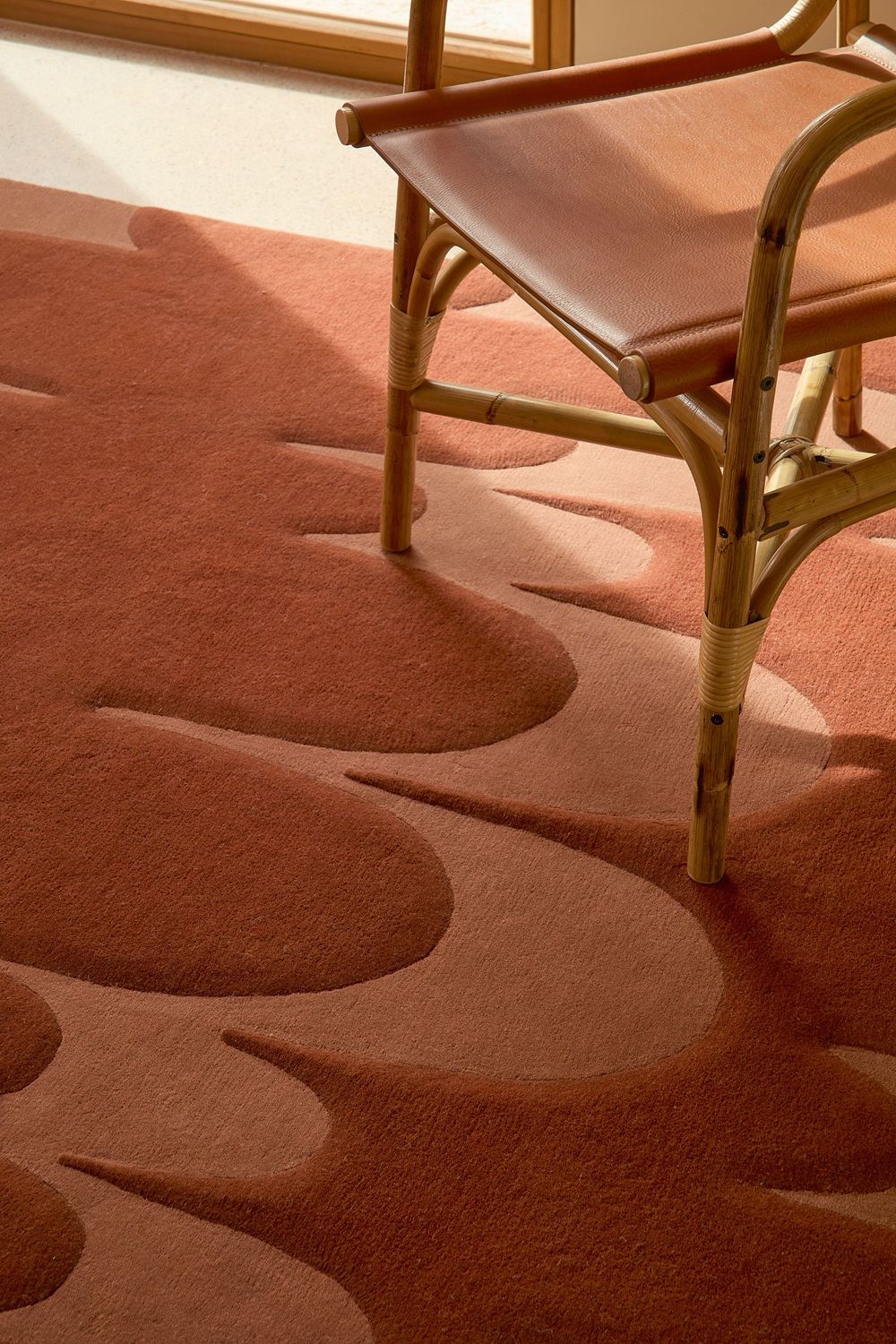 Lucia Eames Echo-tapijt Terracotta Nanimarquina