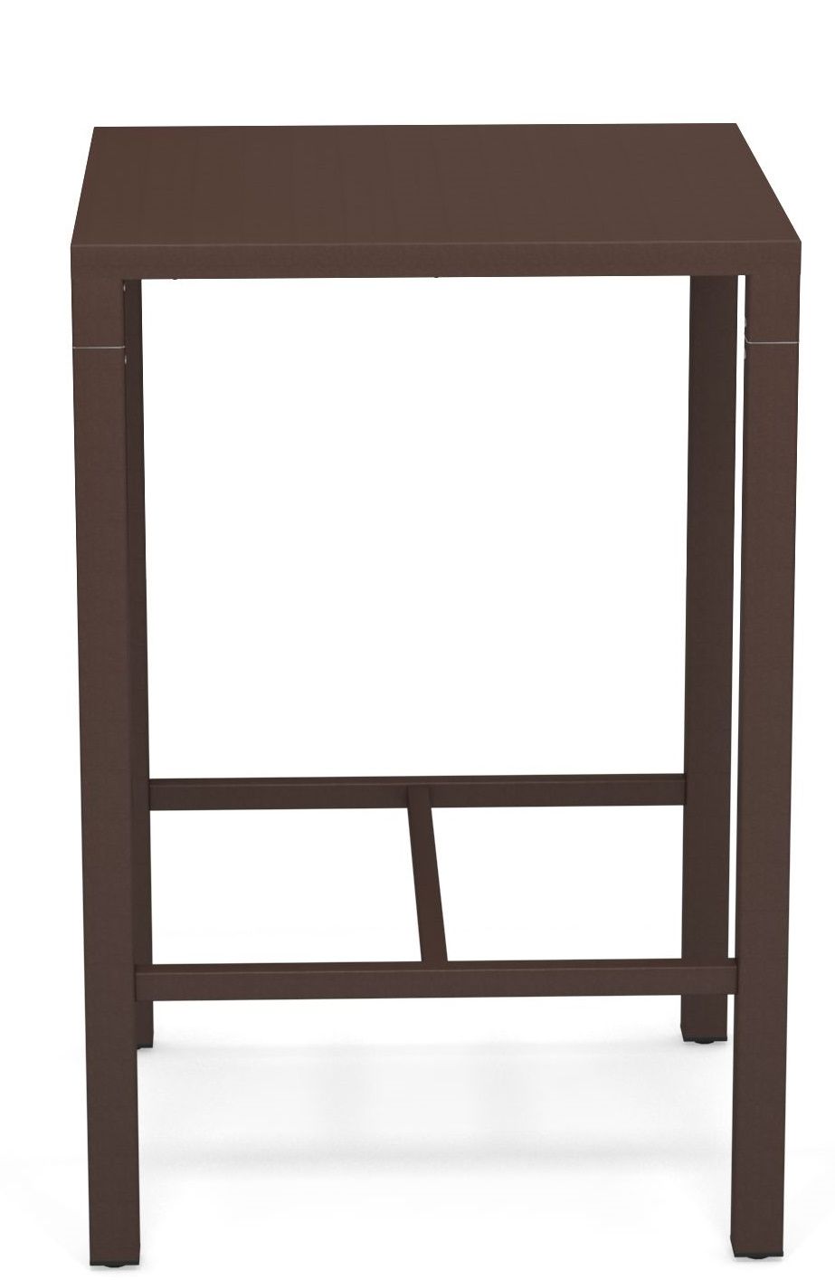 Nova Hochtisch Outdoor Emu, brauner Stehtisch für den Garten oder die Terrasse, moderne Outdoor-Möbel.