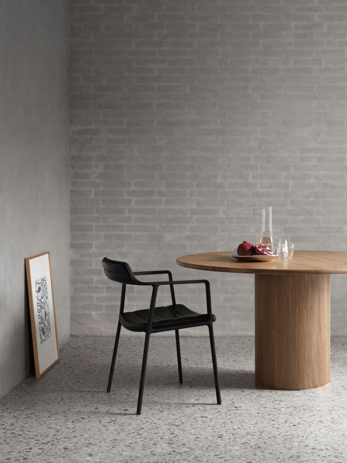 VIPP451 Stoel van zwart anilineleer Vipp