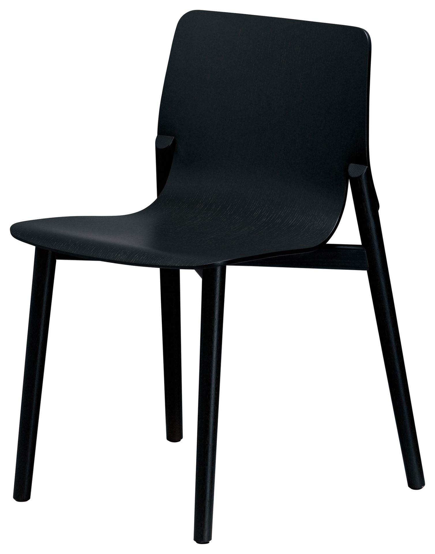 Schwarzer Kayak Holzstuhl, Modell 047, von Alias. Moderner Holzstuhl für Esszimmer und Wohnbereich.