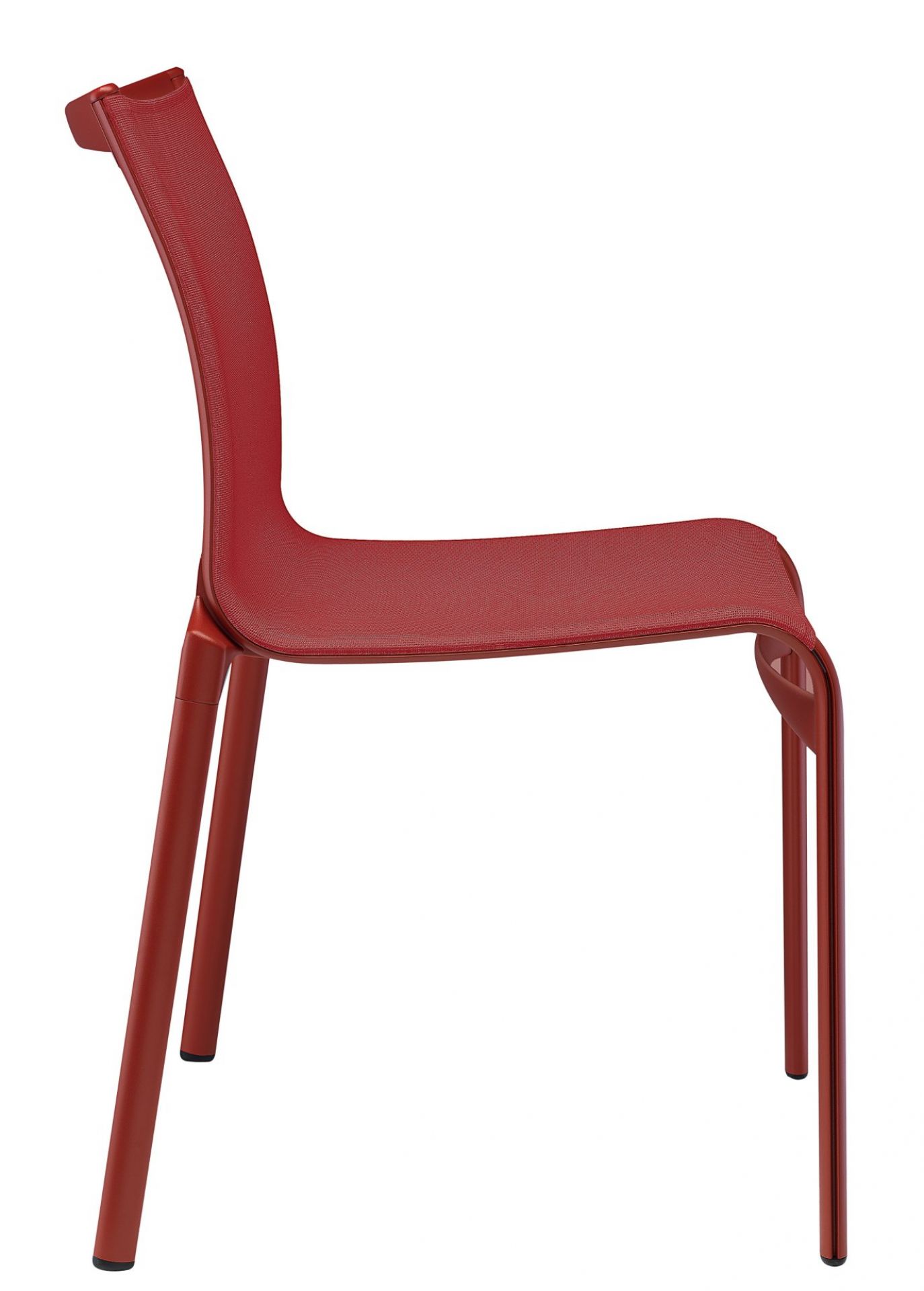 Bigframe Stuhl in Rot, moderner Designstuhl für Esszimmer und Büro, bequeme Sitzgelegenheit.