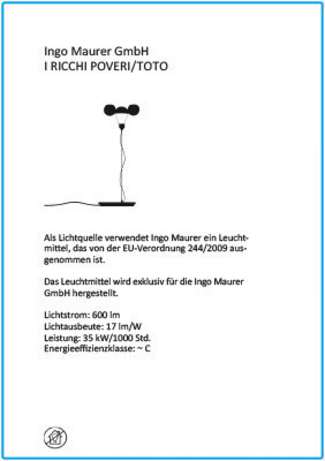 Produktinformationen zur I Ricchi Poveri Toto Tischleuchte von Ingo Maurer.