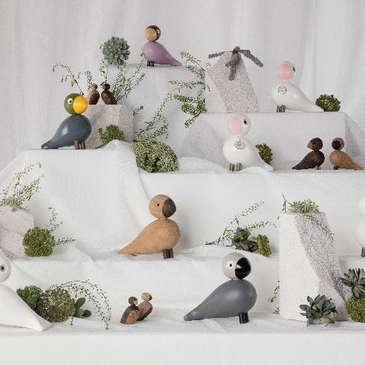 Songbirds Zangvogels Houten figuur Nachtegaal Kay Bojesen