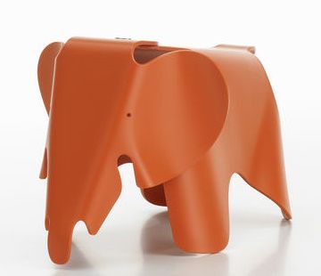 Eames Elephant Small klein RE Vitra Rood Oranje