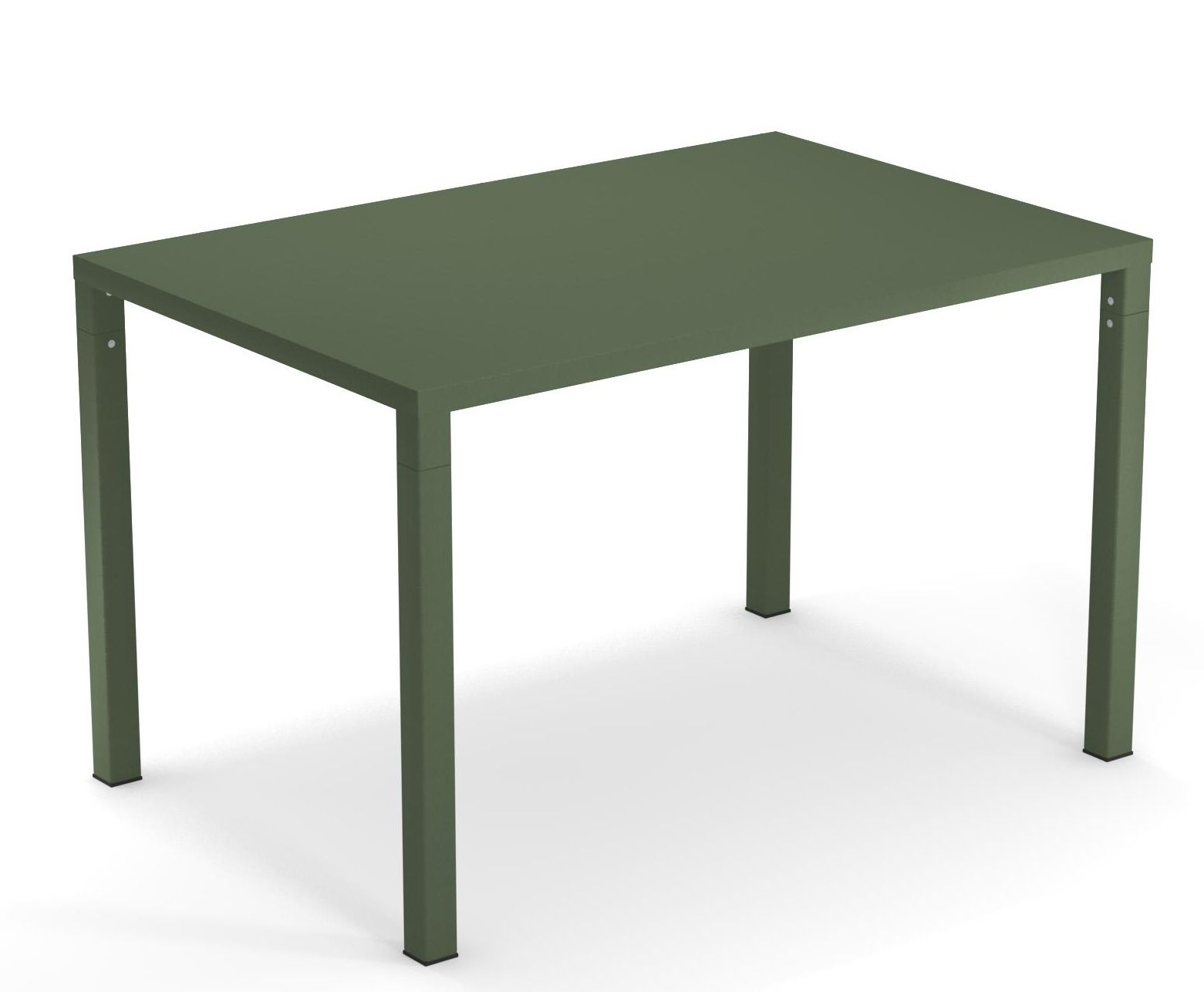 Emu Nova Tisch Outdoor, rechteckig, aus grünem Metall, für Garten, Terrasse und Balkon.