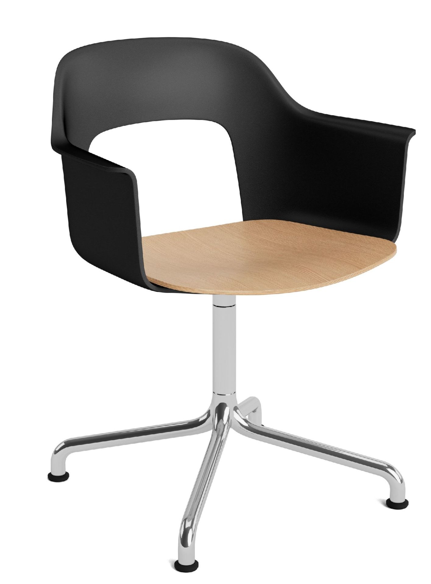 Layout Armchair 252 Fauteuil met 4-sterrenvoet, draaivoet met gebogen kruis Hay