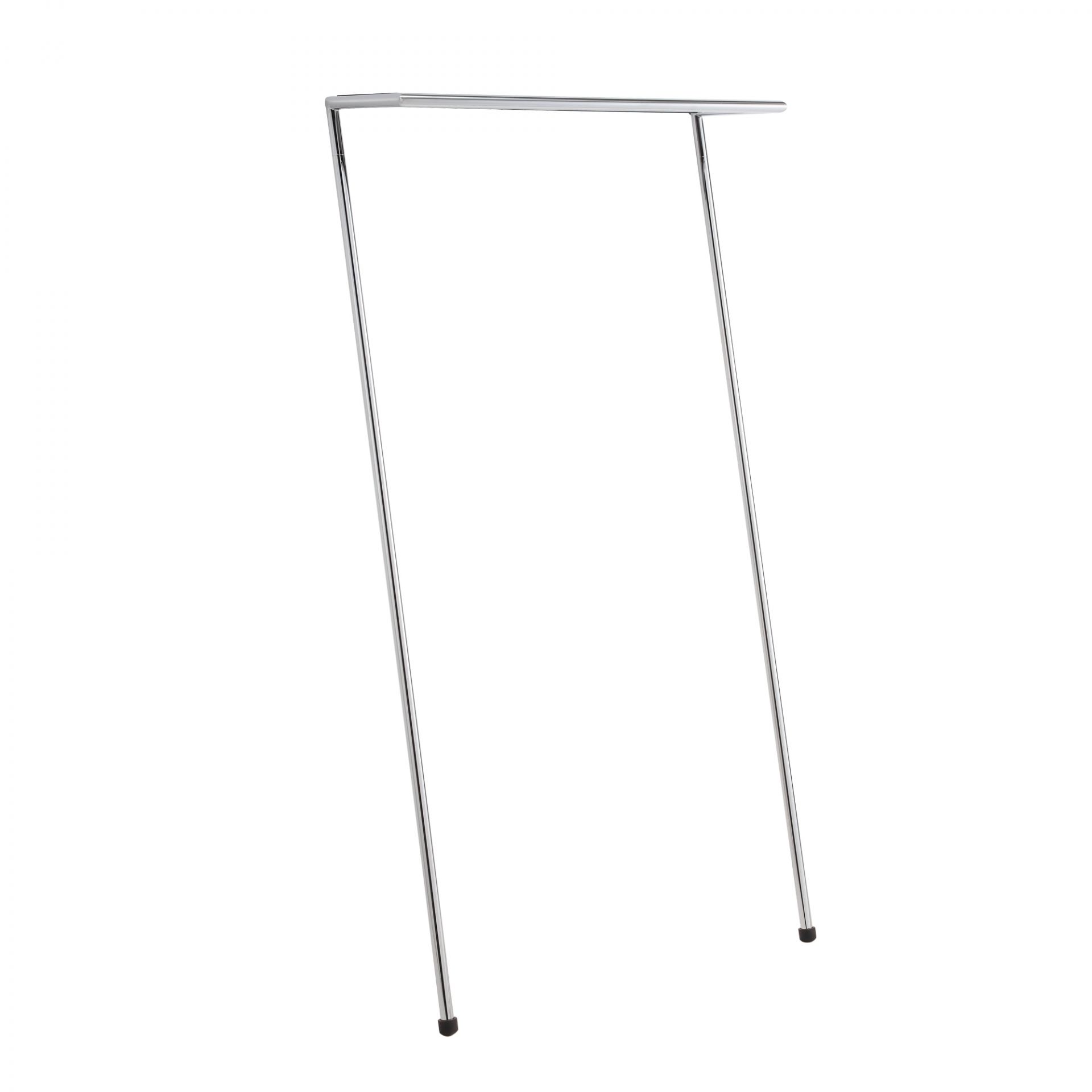 Zen Anlehngarderobe Mox, glänzend verchromt, minimalistisches Design für Flur und Diele, moderne Garderobenlösung.