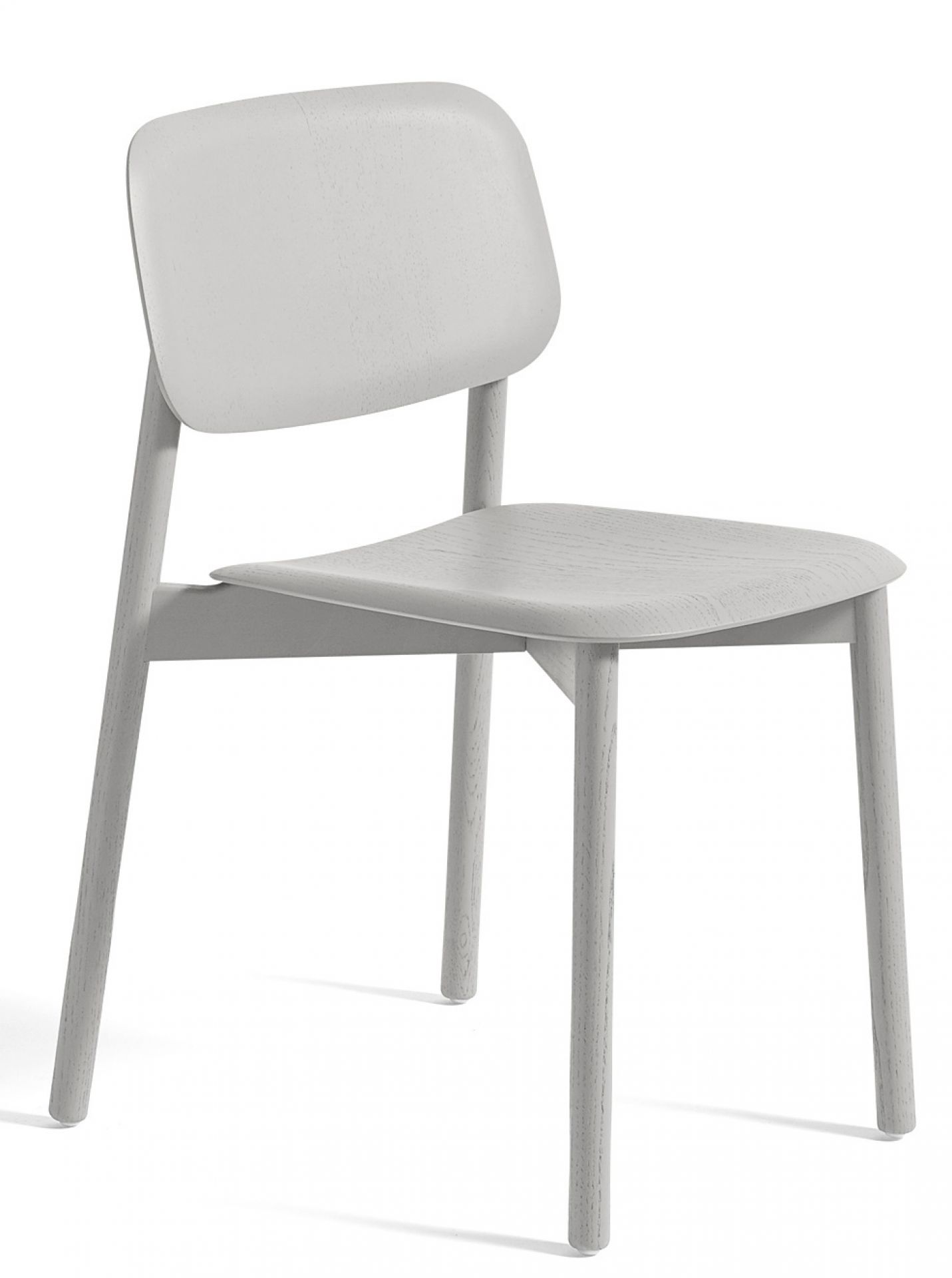 Heller Soft Edge Stuhl von Hay, ein moderner Holzstuhl für Esszimmer und Wohnbereich.