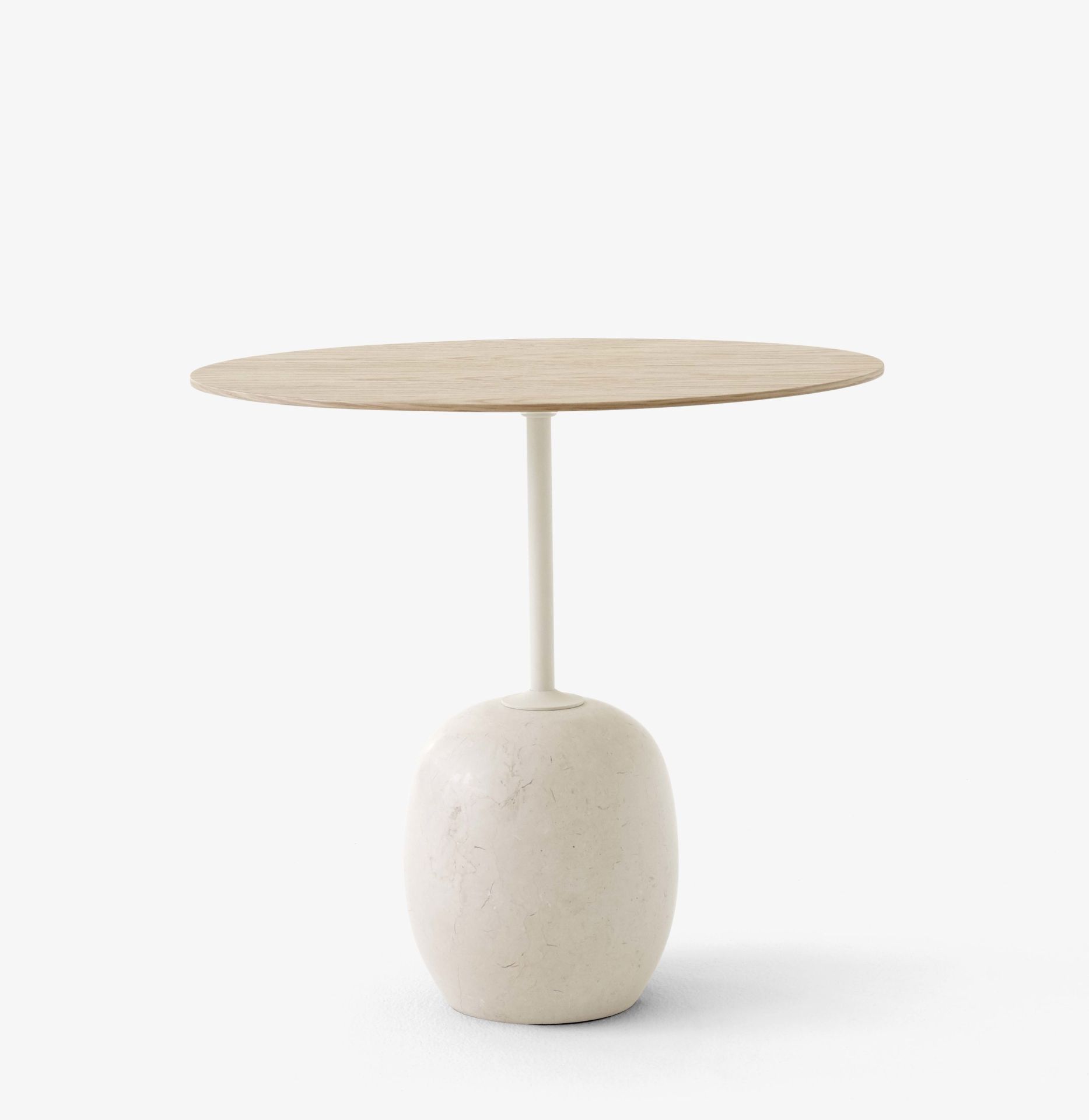 Lato LN8 / LN9 bijzettafel met houten blad AndTradition eiken - marmer Crema Diva