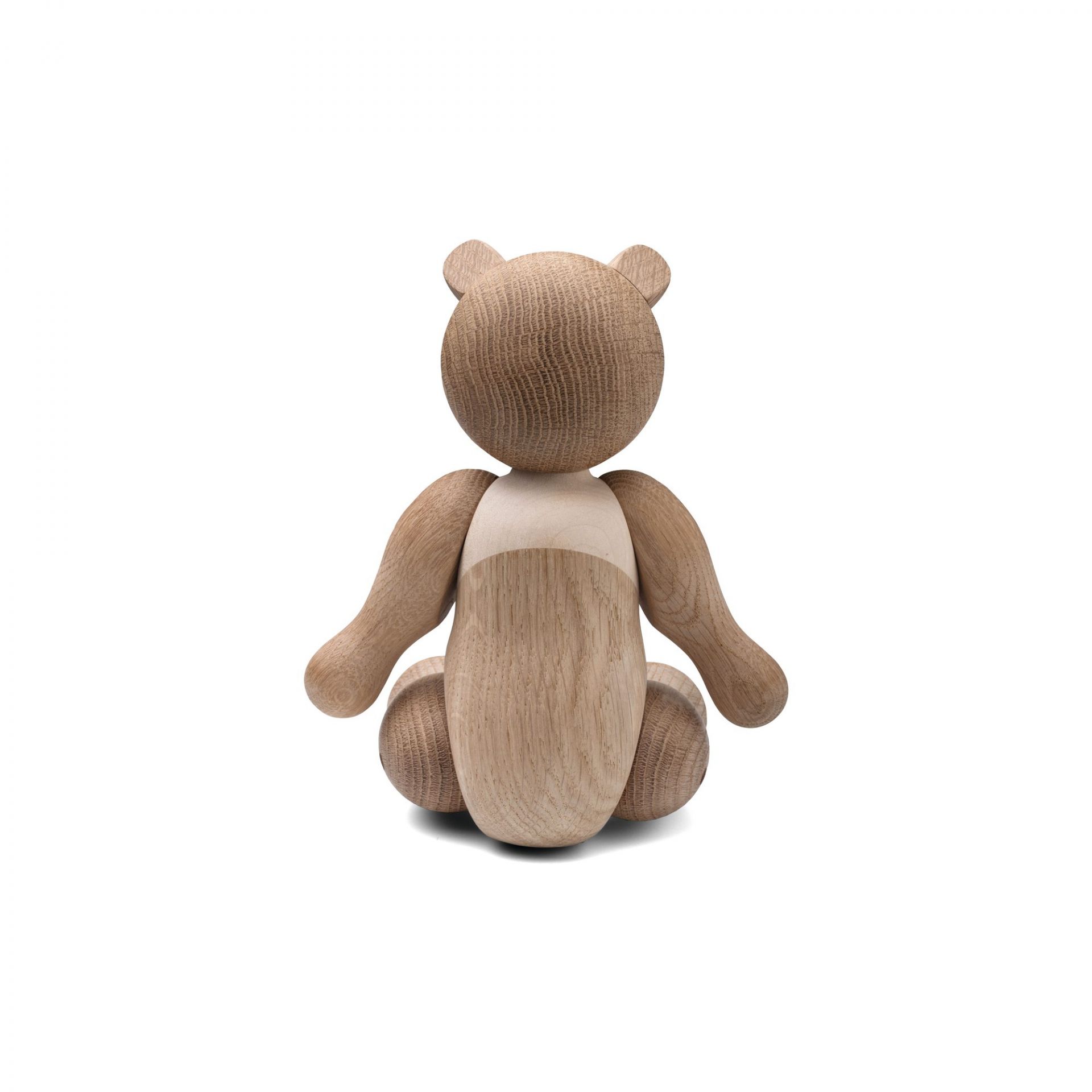 Kay Bojesen Bär Holzfigur: Mittelgroße, sitzende Holzdekoration in natürlicher Holzfarbe.