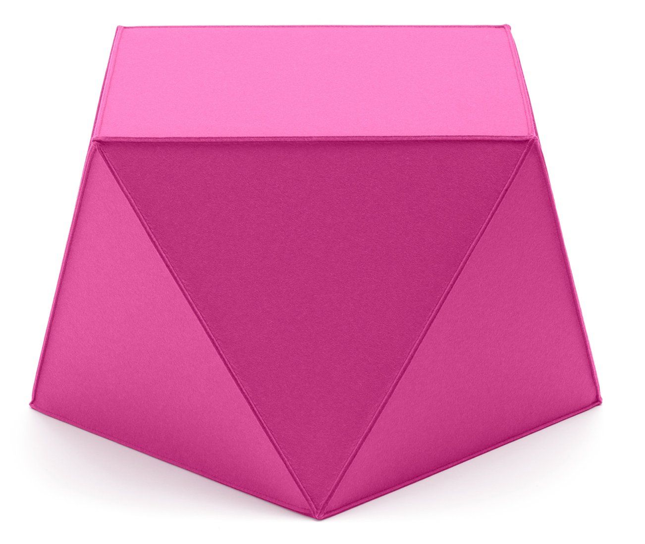 Pinker Diamond Sitzhocker von HEY-SIGN by BWF Group, moderner Filzhocker für Wohnzimmer und Büro.
