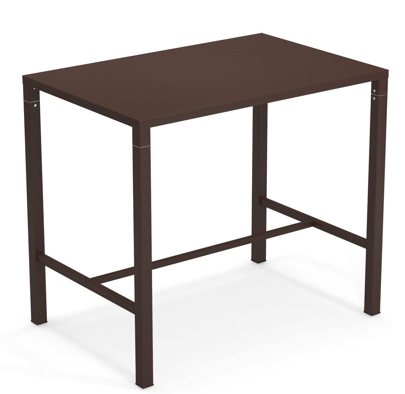 Nova Hochtisch Outdoor Emu, brauner Stehtisch für den Garten oder die Terrasse, moderne Outdoor-Möbel.
