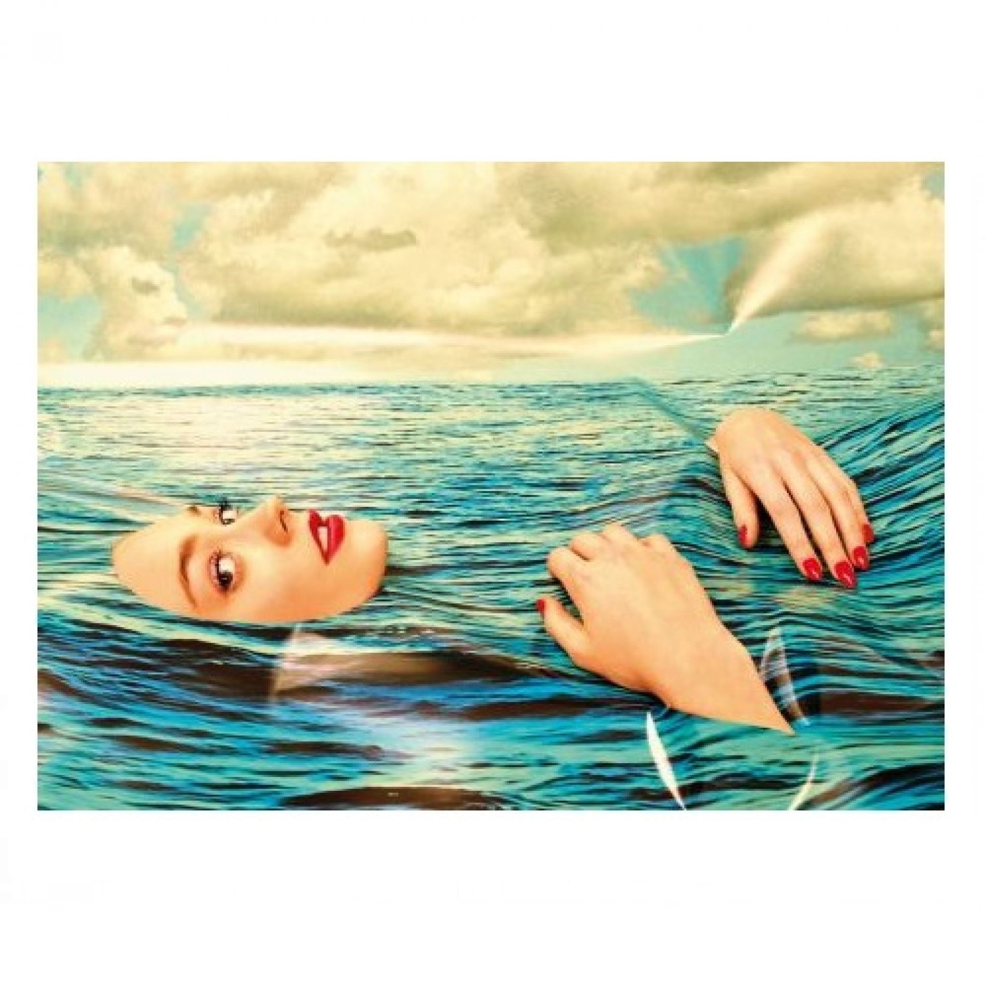 Toiletpapiermat 'Girl in the sea' van Seletti