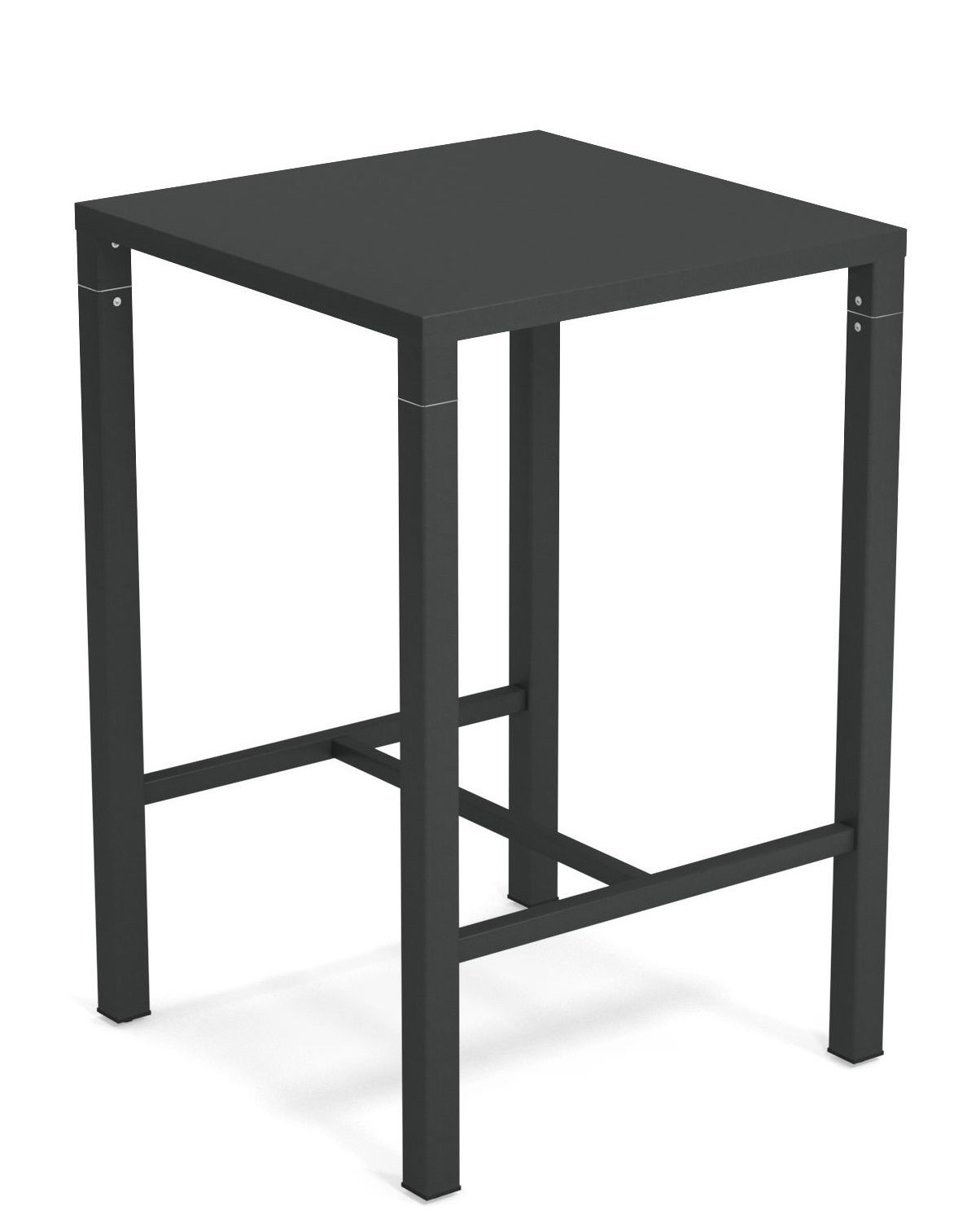 Schwarzer Nova Hochtisch von Emu für den Außenbereich, quadratische Tischplatte und minimalistisches Design.