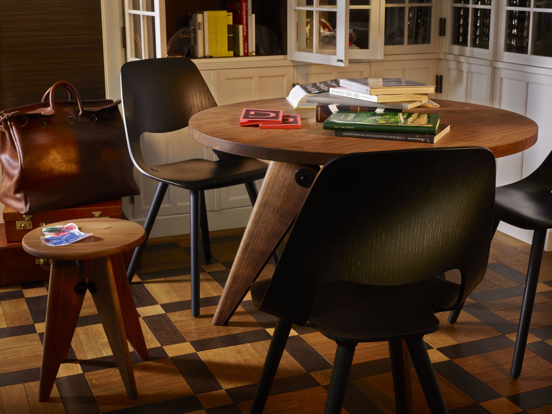 Houten kruk Vitra