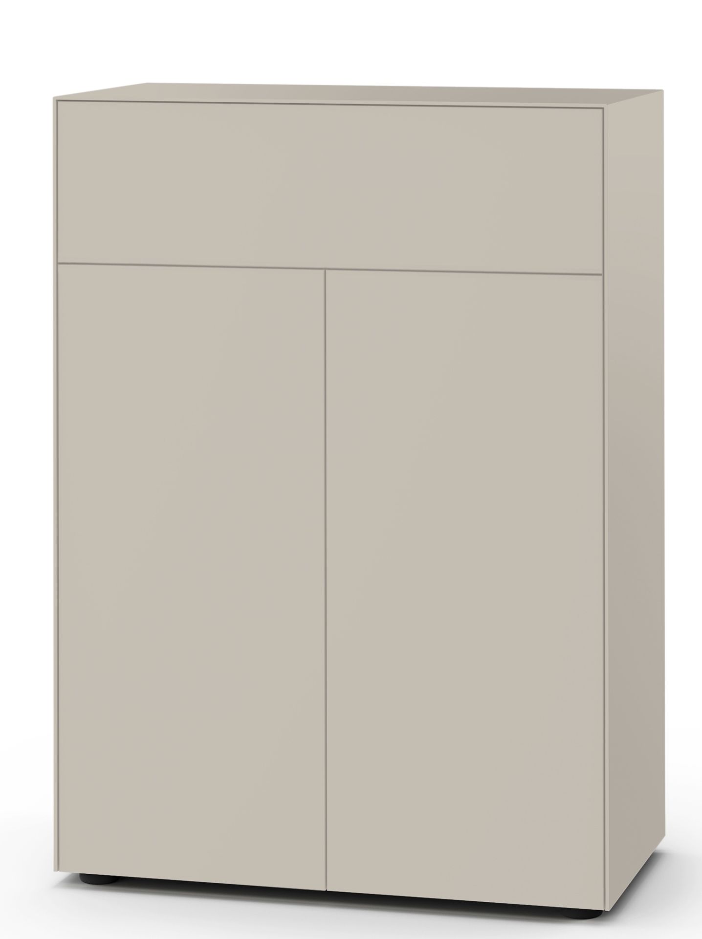 Beige Nex Pur Box von Piure: Sideboard Kombination mit Tür und Schubkasten für modernes Wohnen.