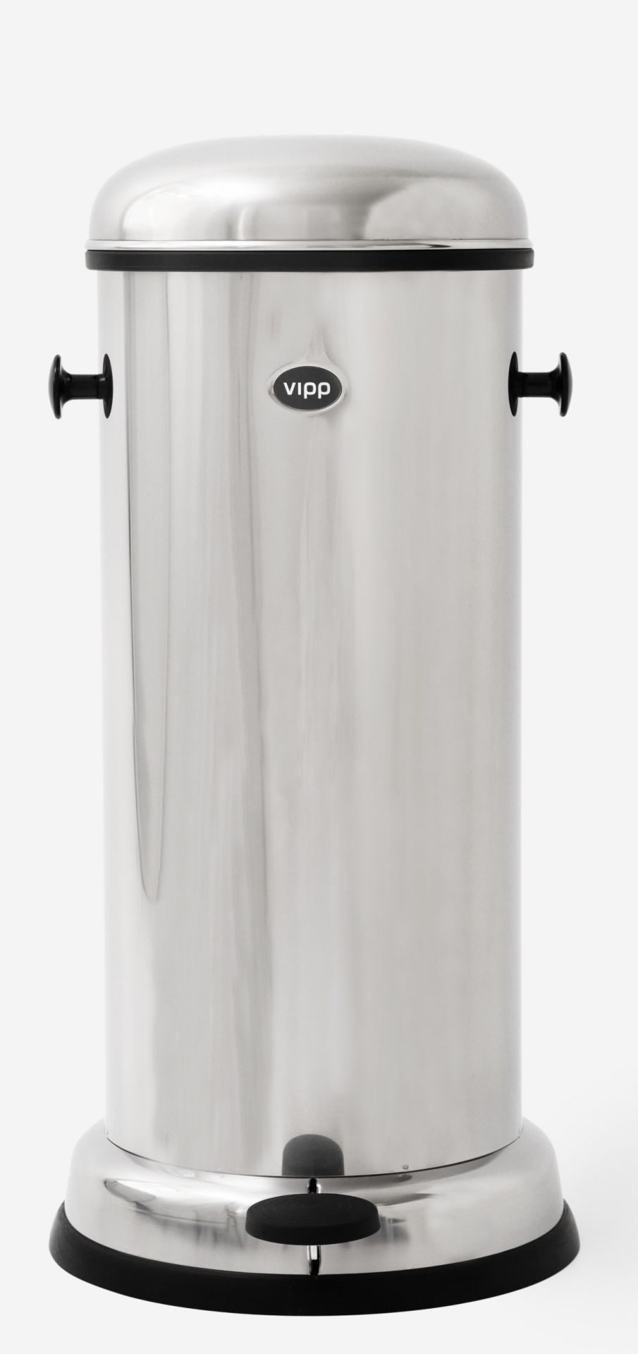 Edelstahl Treteimer von Vipp, 18 Liter Fassungsvermögen, für Küche und Bad.