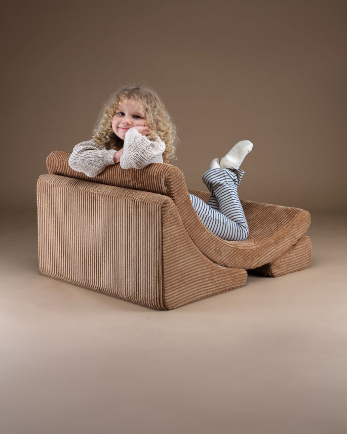 Mond kinderfauteuil van breedcorduroy van Wigiwama