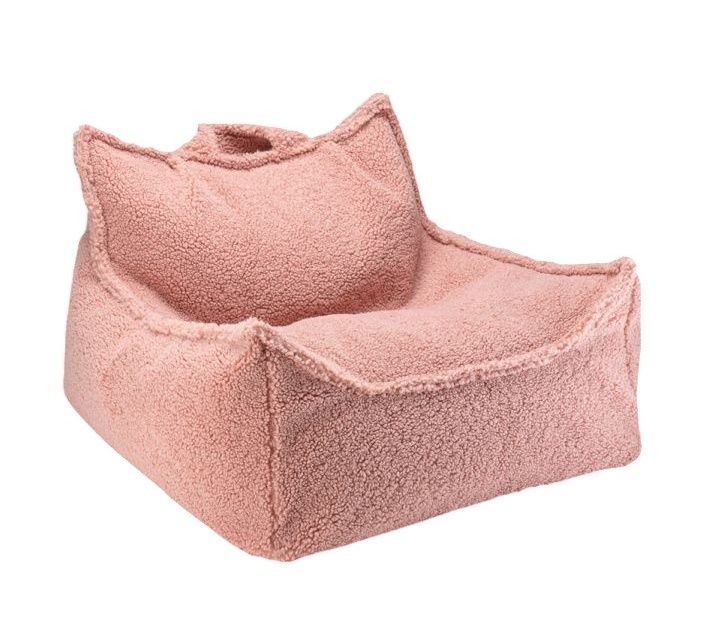Kinderzitzakstoel Teddystof Guave Wigiwama