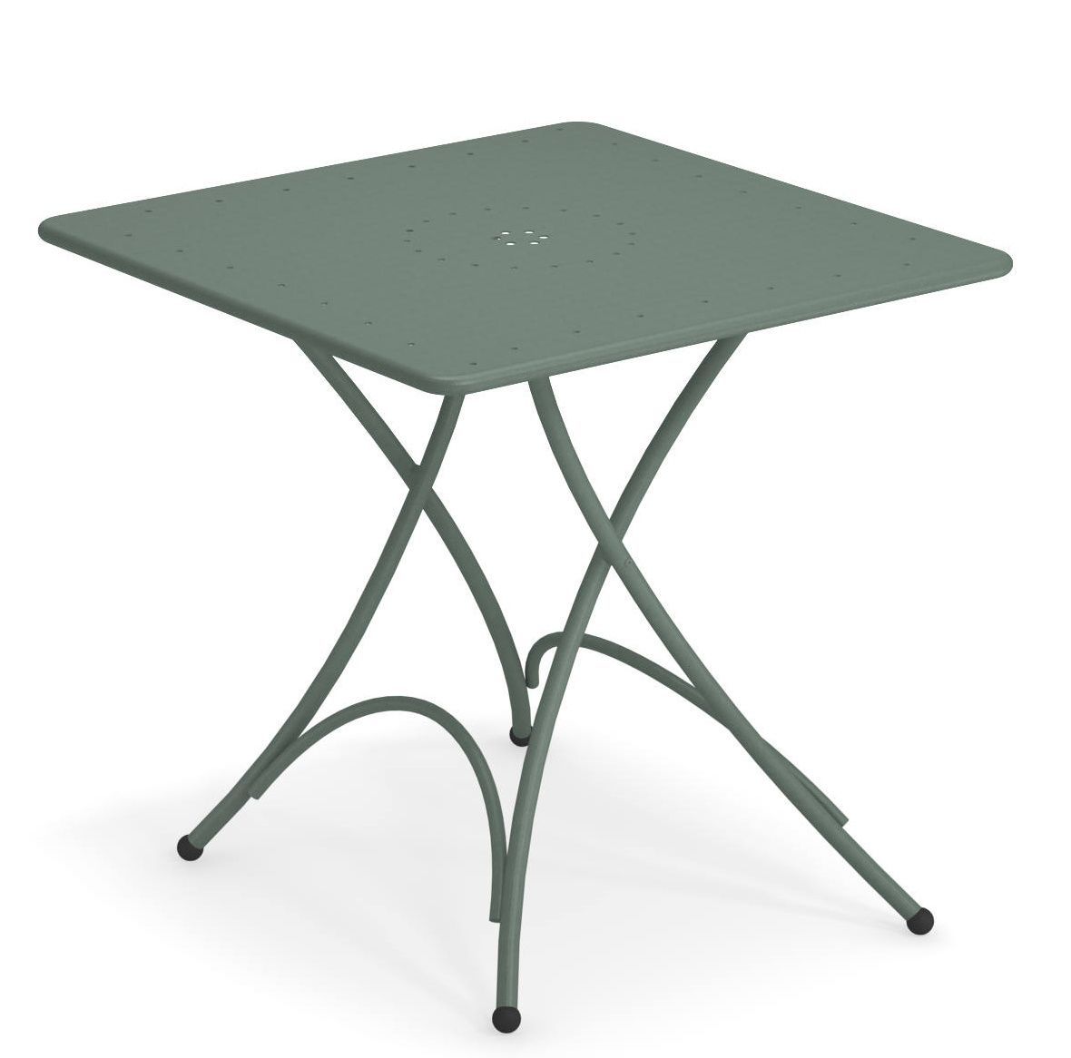 Quadratischer, grüner Pigalle Klapptisch von Emu für den Garten oder die Terrasse.