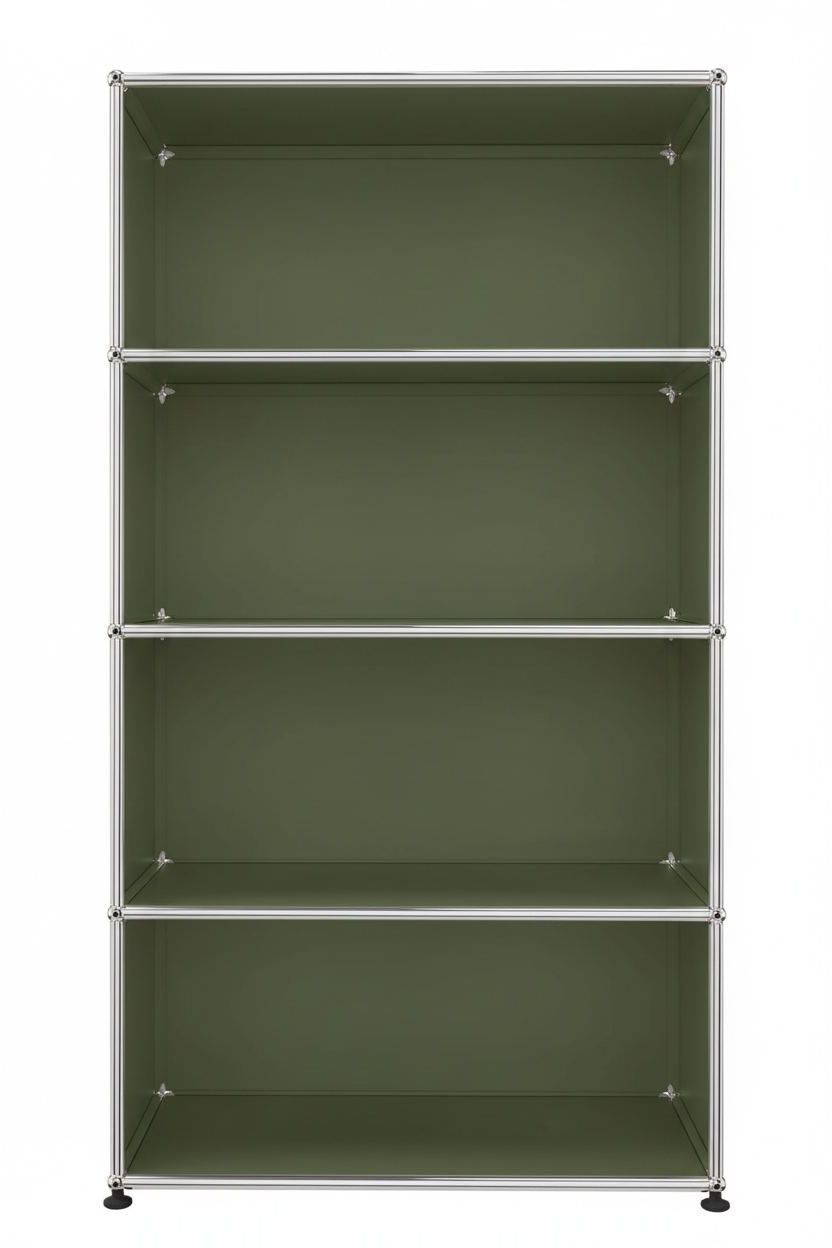 USM Haller Open Shelf H 144 cm Olive Green