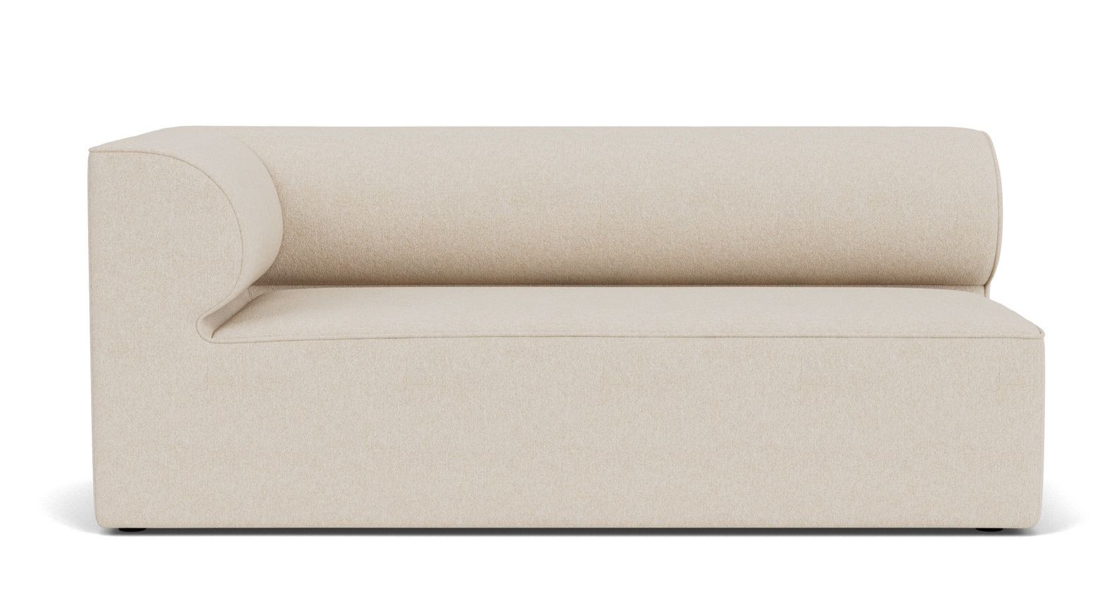 Audo Copenhagen Eave Modular Sofa Ecke in Beige, modernes Ecksofa für Wohnzimmer.