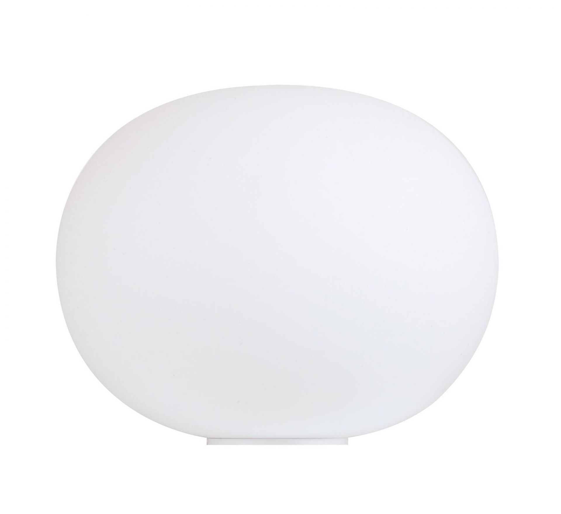 Weiße Glo Ball Tischleuchte von Flos, modernes Design mit sanftem, diffusem Licht.