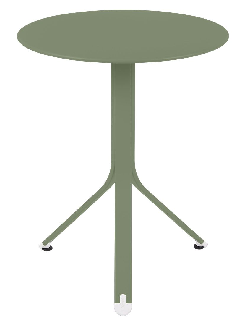 Nahaufnahme des Rest´O Table Outdoor Tischs von Fermob in Grün, ideal für Garten und Terrasse.