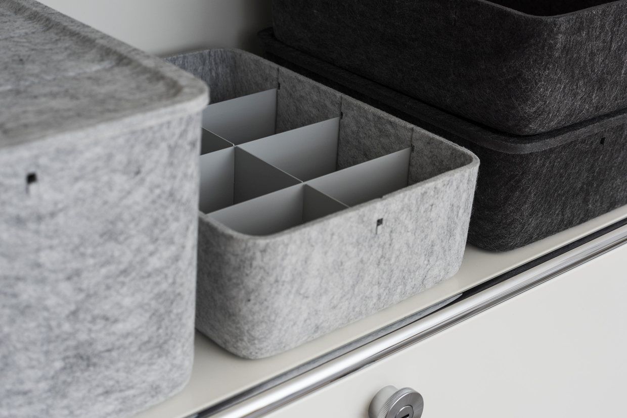USM Haller Inos diepe box met dienblad