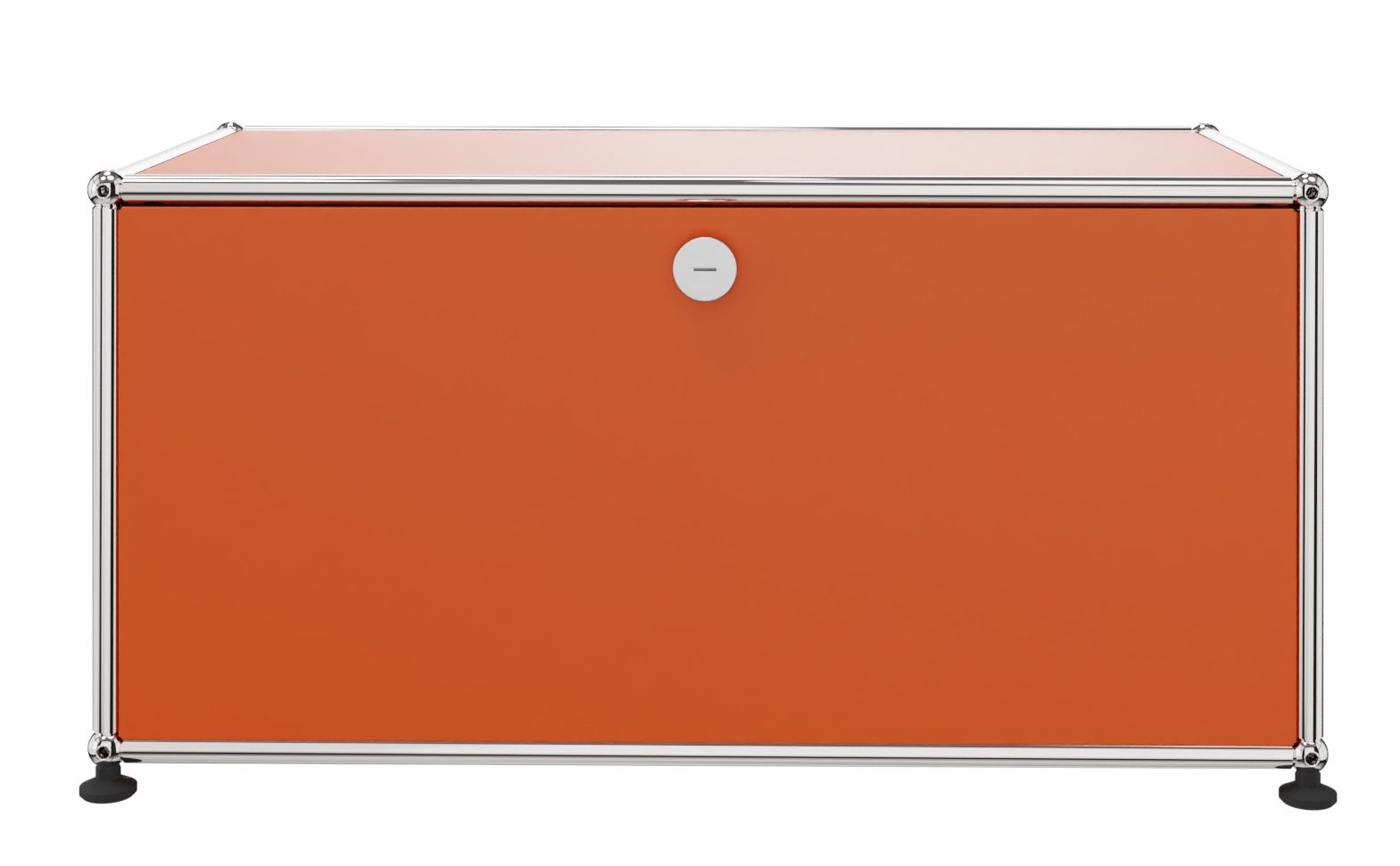 USM Haller laag kastje met een klep, oranje