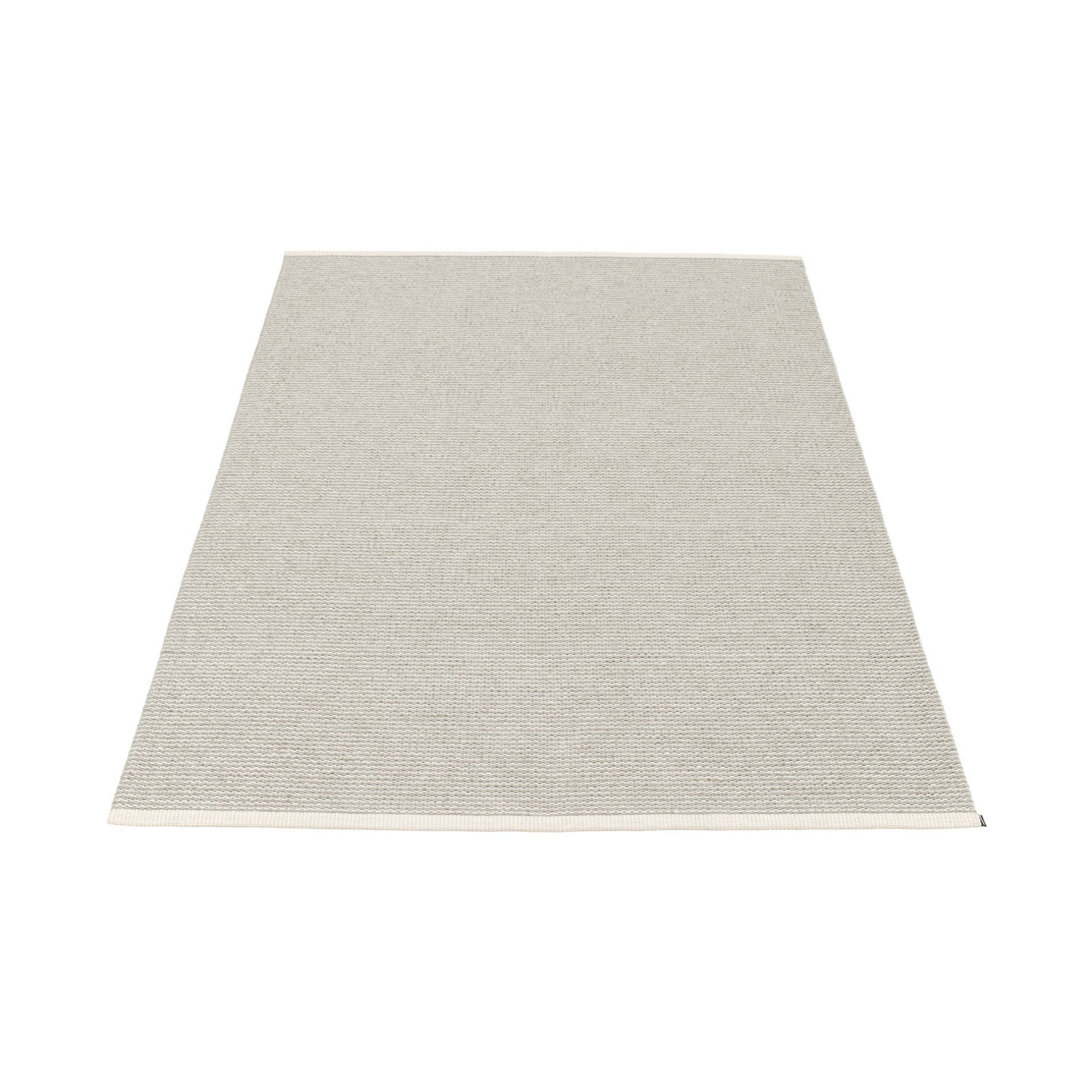 Pappelina Teppich Mono, 140x200 cm, hellgrauer Kunststoffteppich für Innen- und Außenbereich, modernes Design.