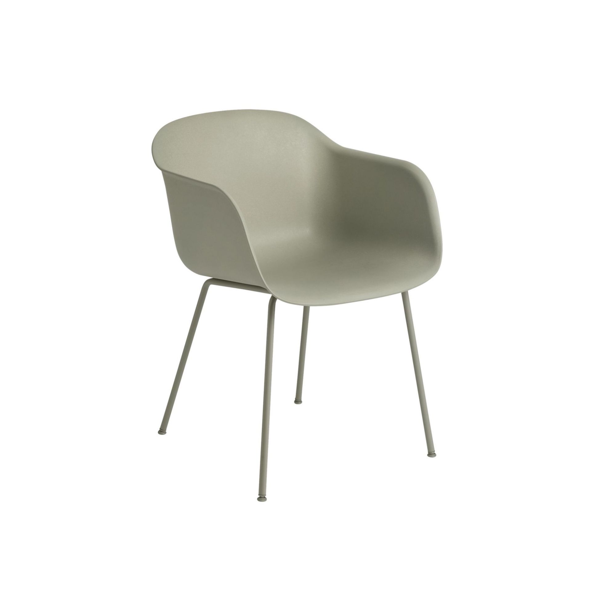 Muuto Fiber Armchair mit Kufengestell, grauer Design Stuhl für Esszimmer und Wohnbereich.