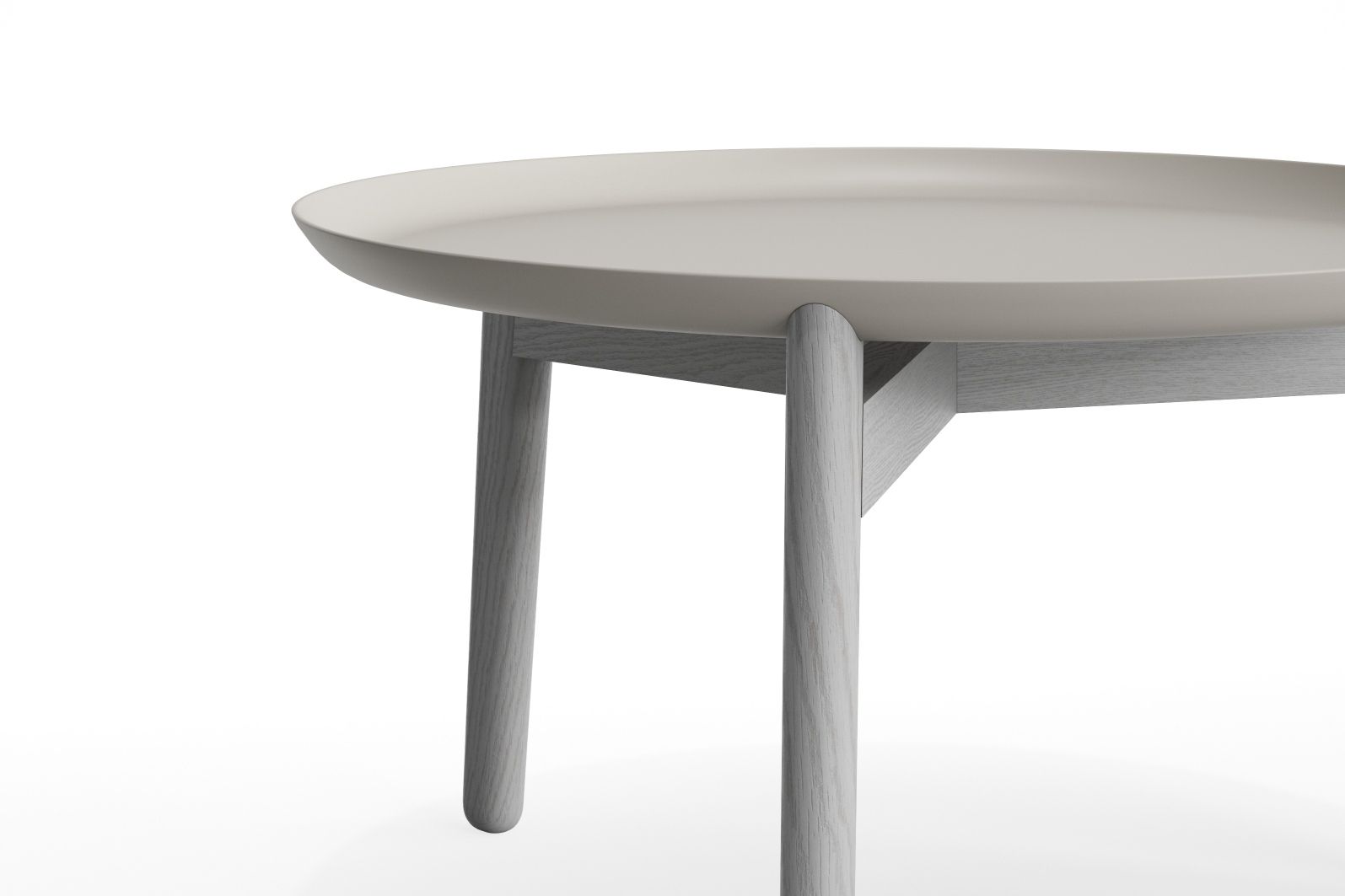 Plaisir 2 Beistelltisch von Zeitraum, Aluminium Tisch mit Holzbeinen, modernes Design für Wohnzimmer.