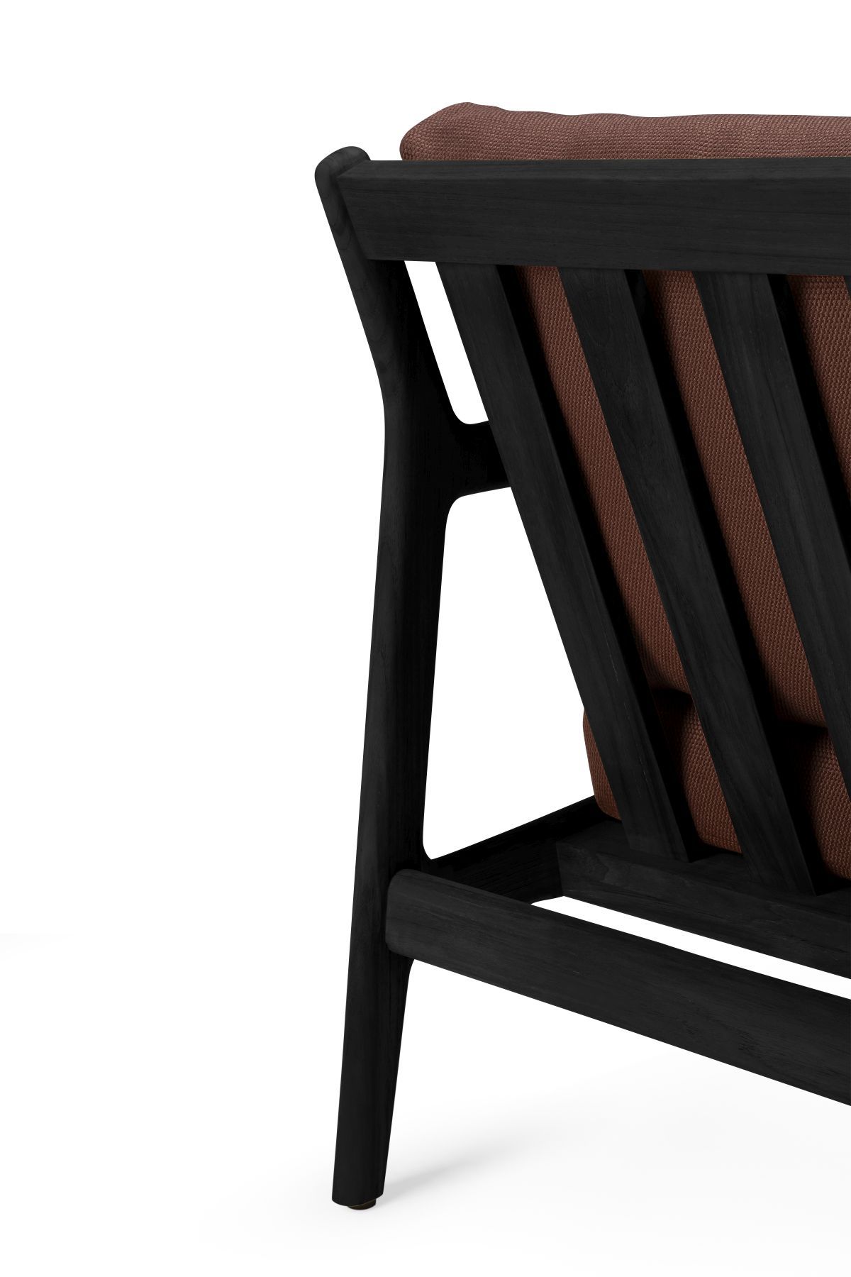 Jack Outdoor-loungestoel van teakhout, zwart gelakt, burgundy, Ethnicraft