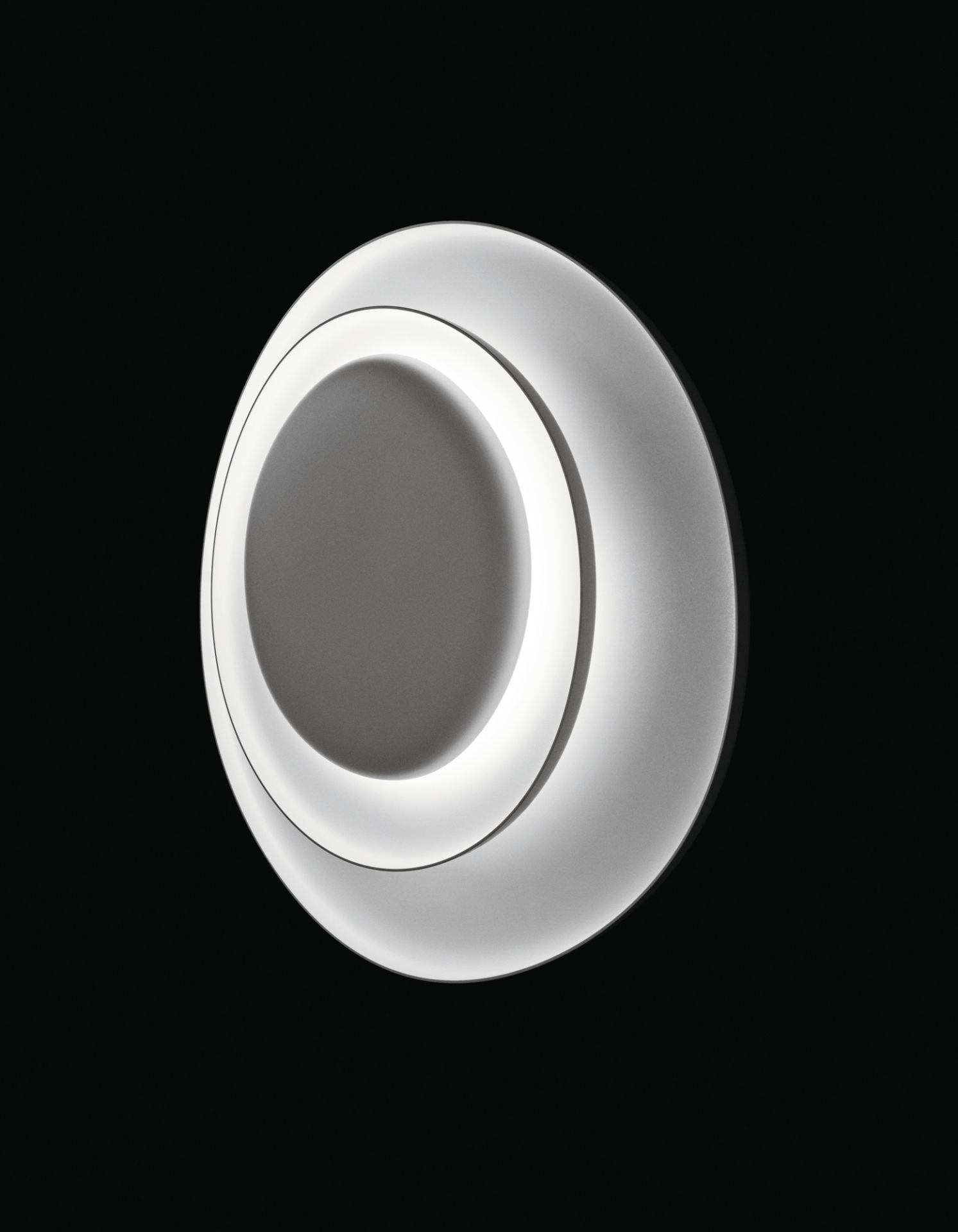 Bahia Wandleuchte von Foscarini: Moderne LED-Wandlampe mit indirektem Licht und kreisförmigem Design.