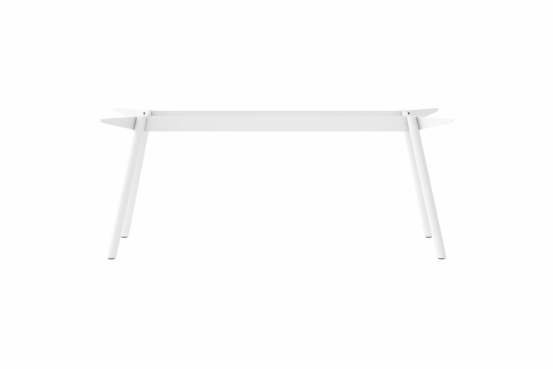 Weißes Masa Tischgestell aus Stahl von New Tendency, minimalistisches Design mit schrägen Beinen.