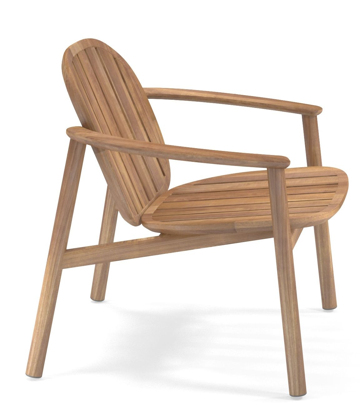 Twins Lounge Chair Armlehnen Stuhl Outdoor Emu aus Holz, ideal für Garten und Terrasse.