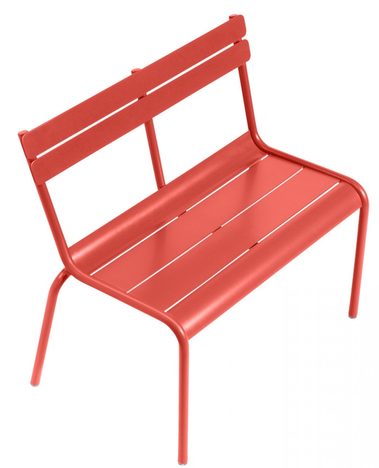 Rote Luxembourg Kinderbank von Fermob für den Außenbereich, ideal für Garten und Terrasse.