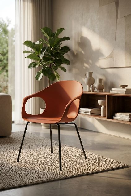 Elephantino fauteuil met vierpootsonderstel van KRISTALIA
