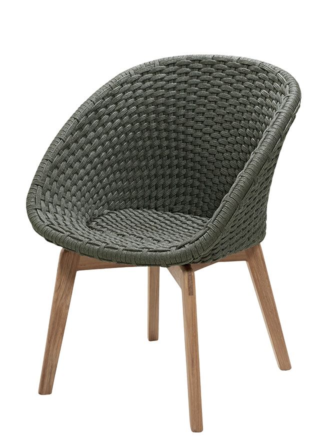 Peacock Outdoor-fauteuil Rope Cane-Line donkergroen