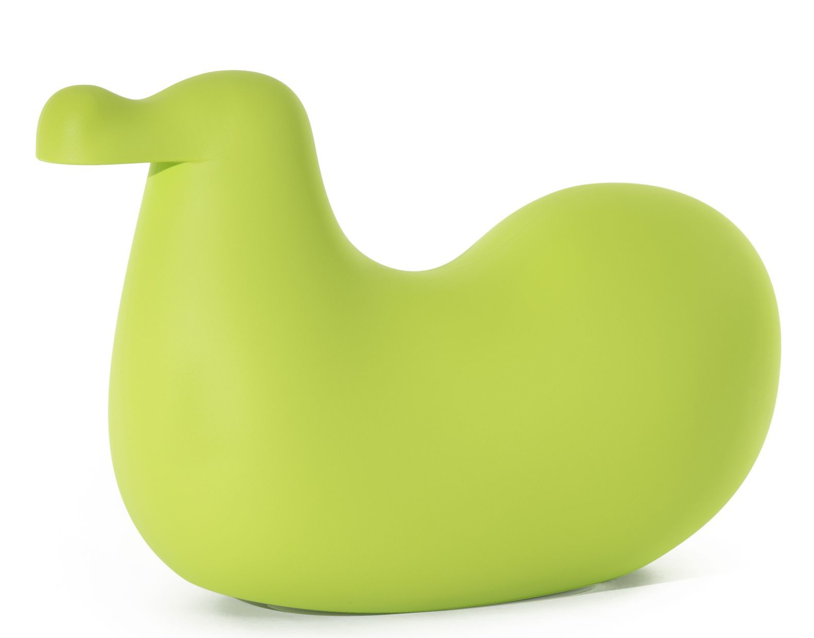 Grüner Dodo Schaukelvogel von Magis, ein modernes Kindermöbelstück für drinnen und draußen.