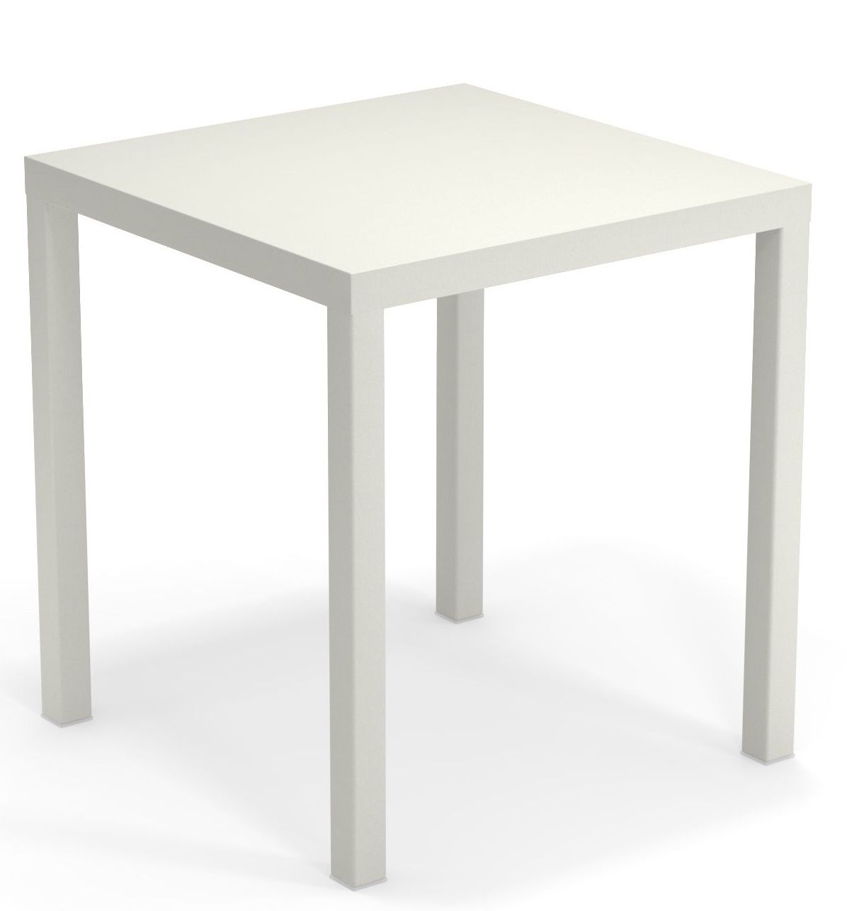 Quadratischer, weißer Nova Tisch von Emu für den Außenbereich, ideal für Garten und Terrasse.